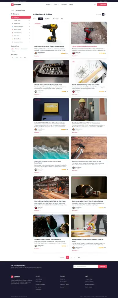 Website Blog Landing Page